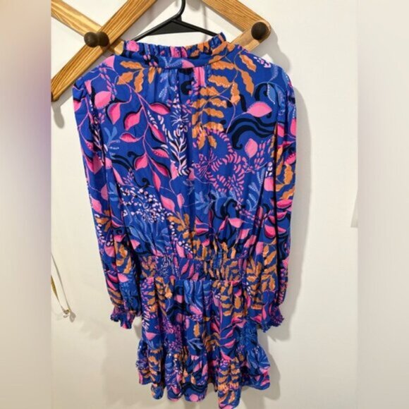 Lilly Pulitzer Shilah Botanical Print Long Sleeve Tiered Dress - Picture 7 of 11